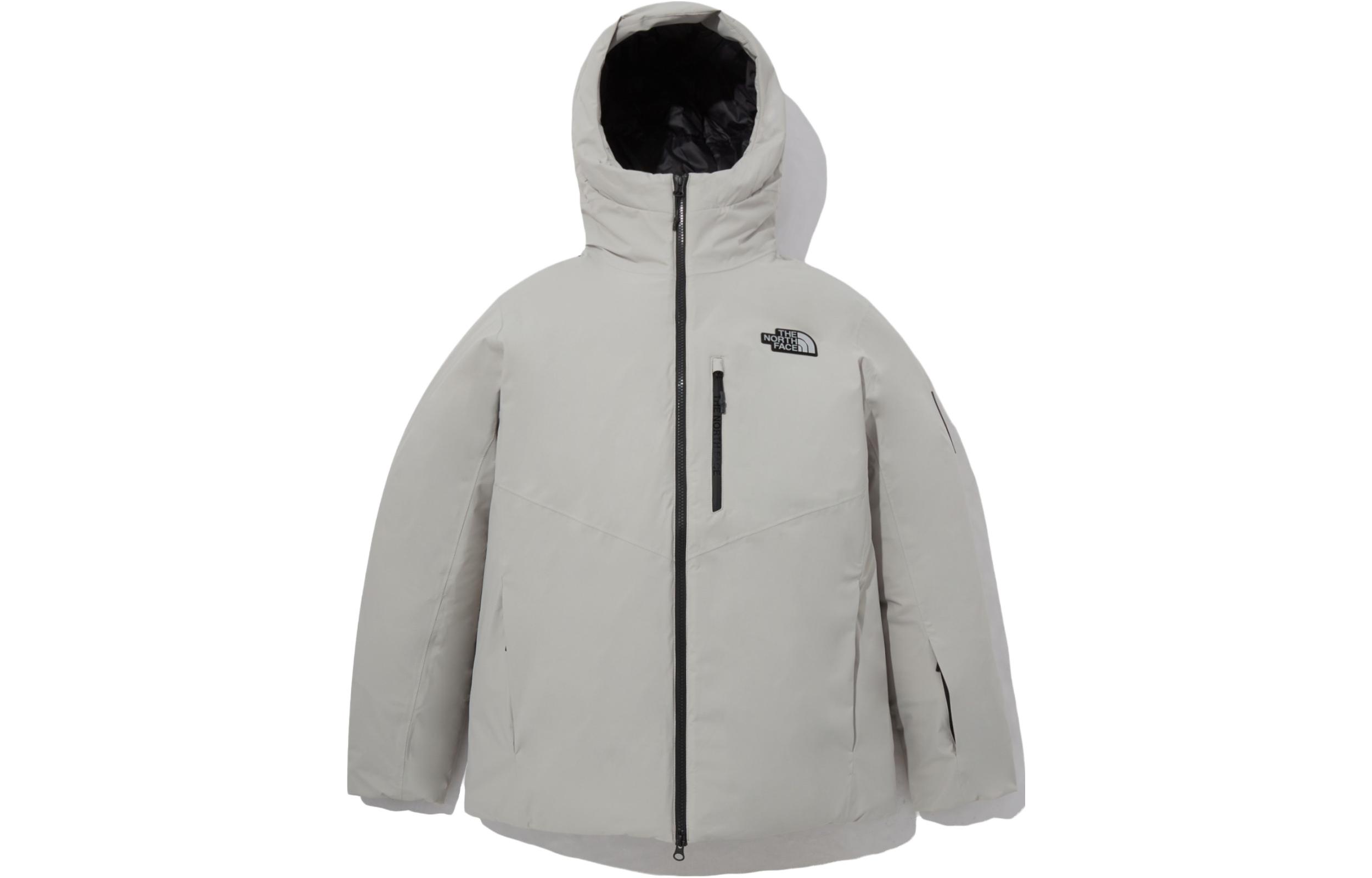 TNF Solid Light Beige Zip-Up Hoodie Jacket NJ3NP63C