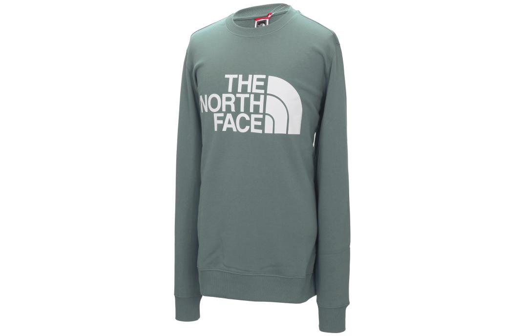 TNF Solid Logo Crewneck Fleece Sweatshirt Teal Green NF0A4M7W-9L1