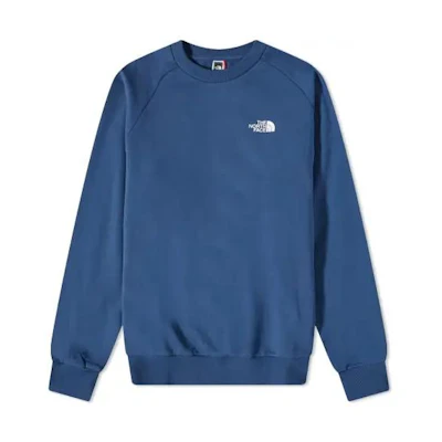 TNF Solid Logo Crewneck Long-Sleeve Sweatshirt Sky Blue NF0A4SZ9-HDC