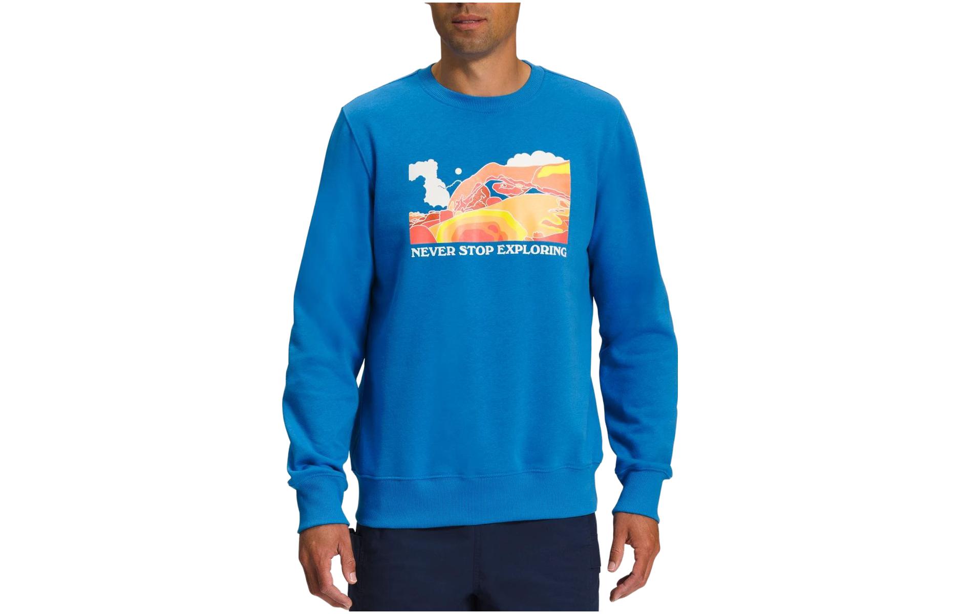 TNF Solid Logo Crewneck Sweatshirt Sky Blue NF0A811Q-LV6