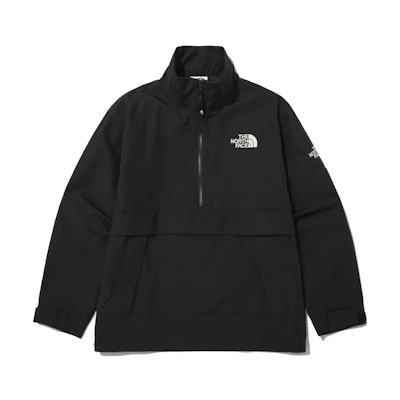 TNF Solid Logo Embroidered Half-Zip Jacket Unisex Black NA3BN50J