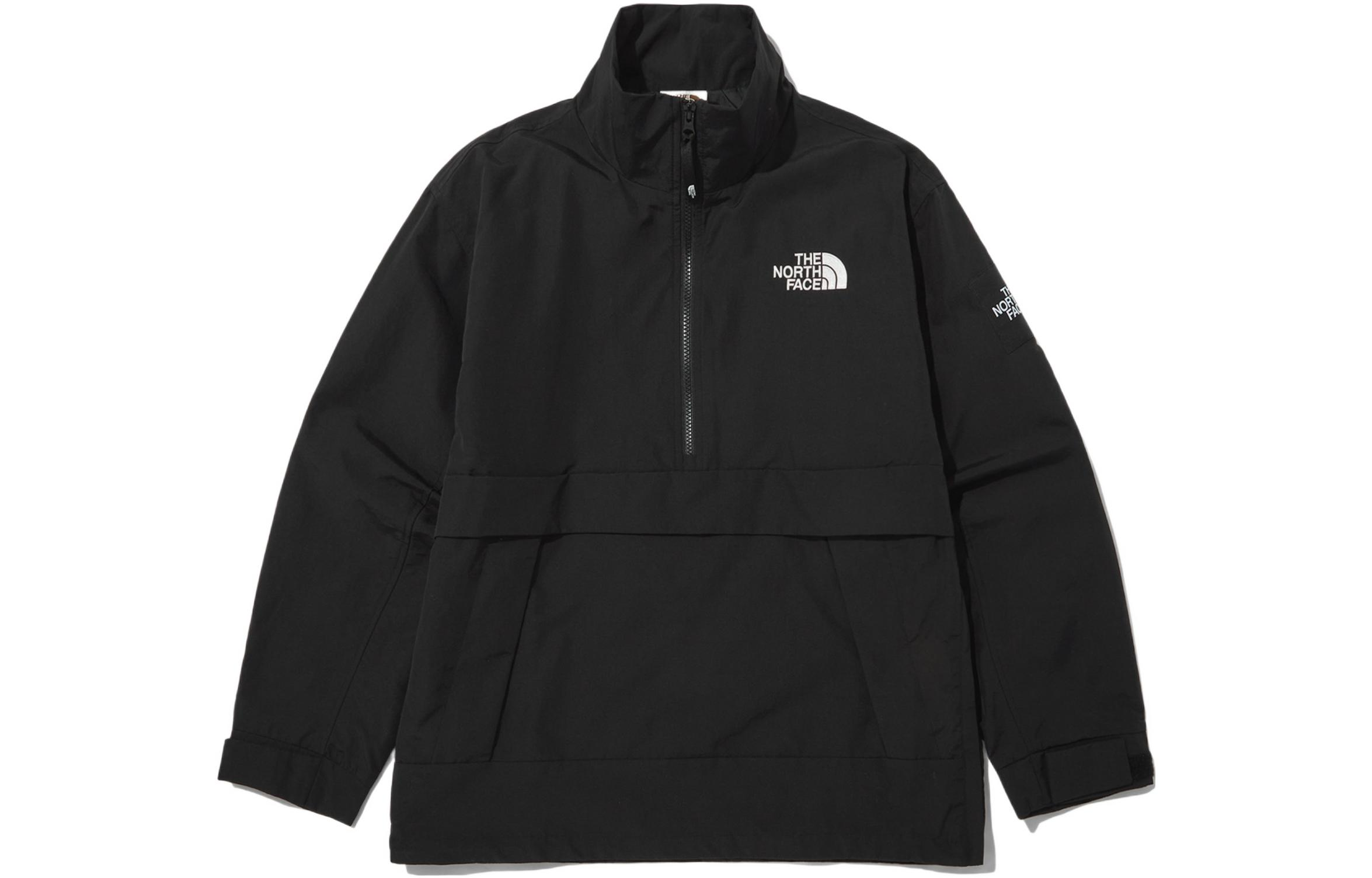 Order The North Face 刺繡標誌半拉鍊外套 男女款 黑色 NA3BN50J