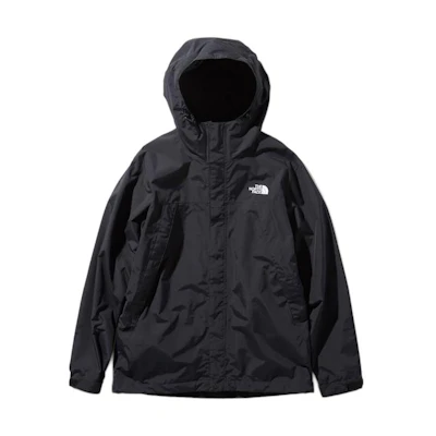 TNF Solid Logo Embroidered Hooded Shell Jacket Black NP61940-KW