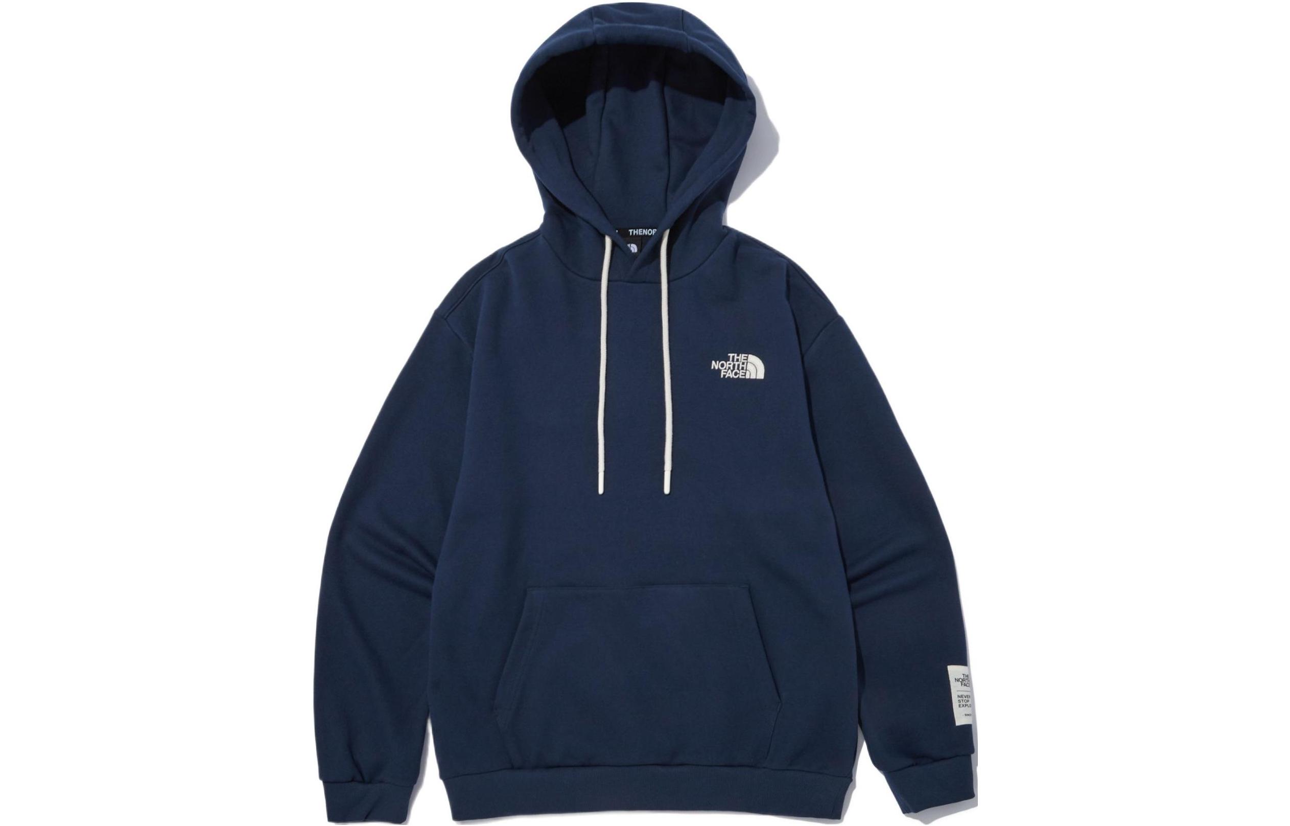 TNF Solid Logo Embroidered Hoodie Deep Blue NM5PN55A