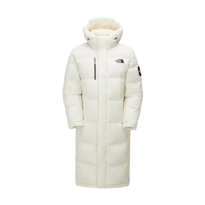 TNF Solid Logo Embroidered Mid-Length Hooded Down Jacket Men NC1DN51K