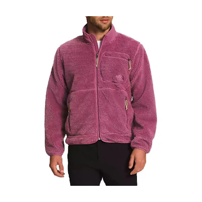 TNF Solid Logo Embroidered Stand Collar Jacket - Pink NF0A7URL-748