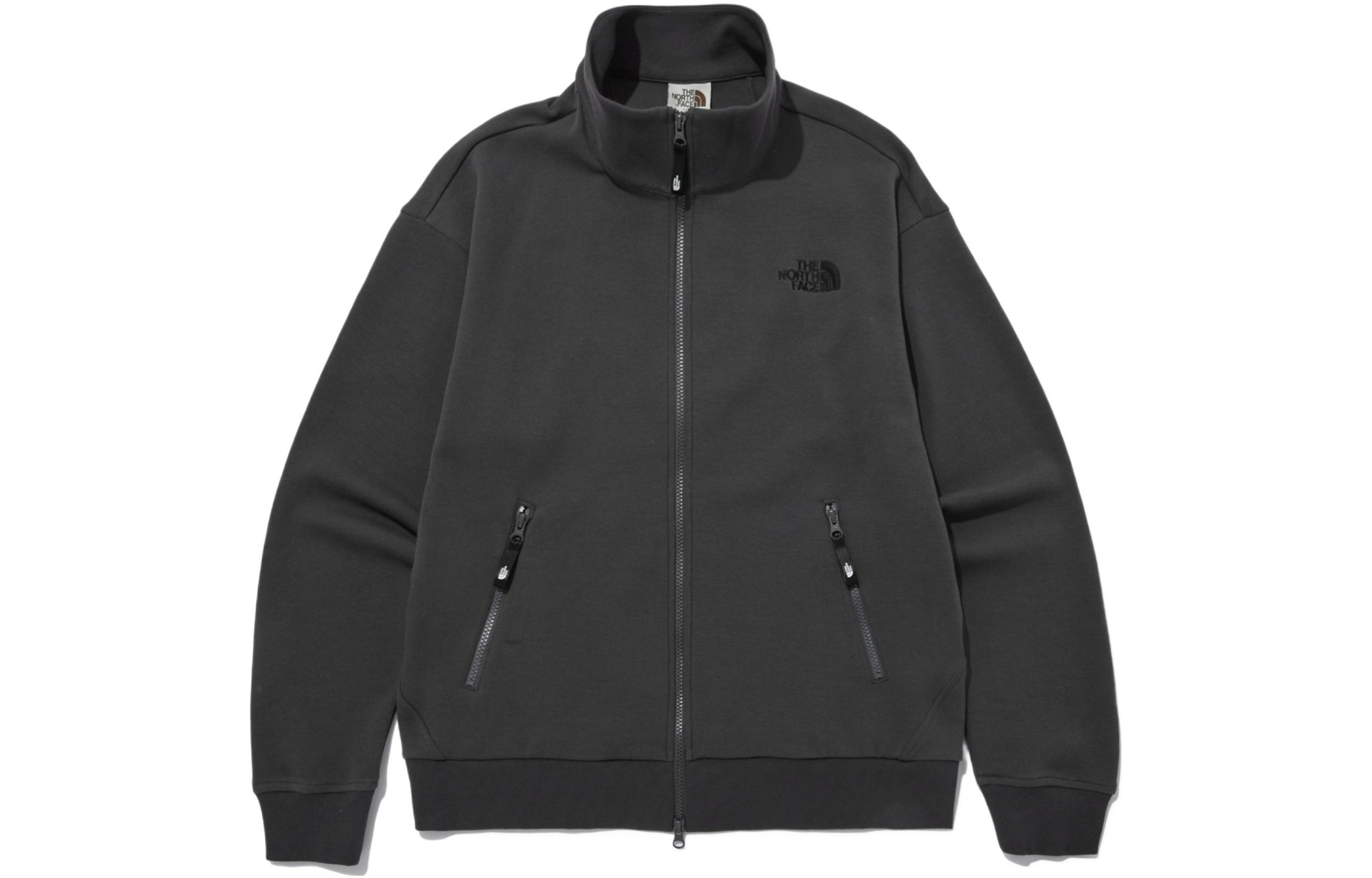 TNF Solid Logo Embroidered Stand Collar Jacket - Gray NJ5JN50K