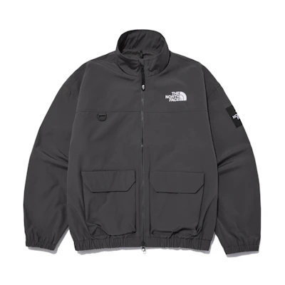 TNF Solid Logo Embroidered Utility Jacket Grey Unisex NJ3BN51L