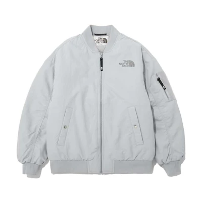 TNF Solid Logo Embroidered Zip V-Neck Jacket Light Grey NJ3NN57L