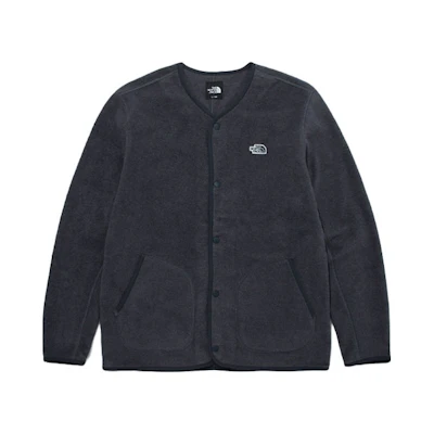 TNF Solid Logo Fleece Jacket with Snap Button Cardigan Style NJ5JM53B