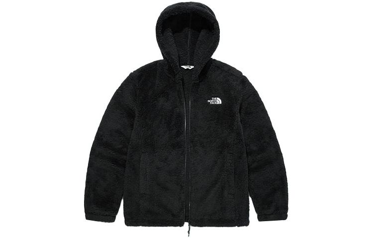 TNF Solid Logo Fleece Zip Hoodie Jacket Unisex Black NJ4FM58L
