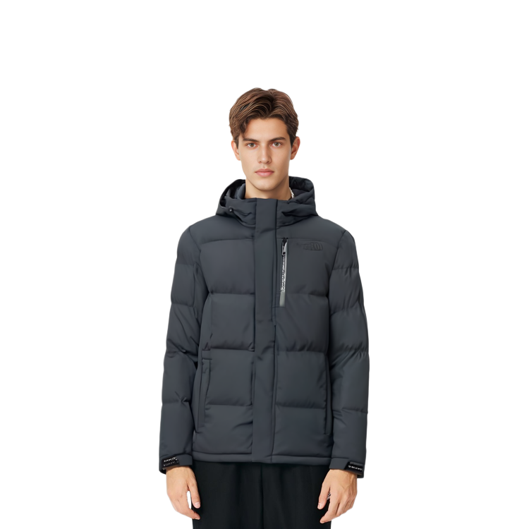 TNF Solid Logo Hooded Multi-Pocket Down Jacket Unisex Navy Blue NJ1DM71B 圖 5