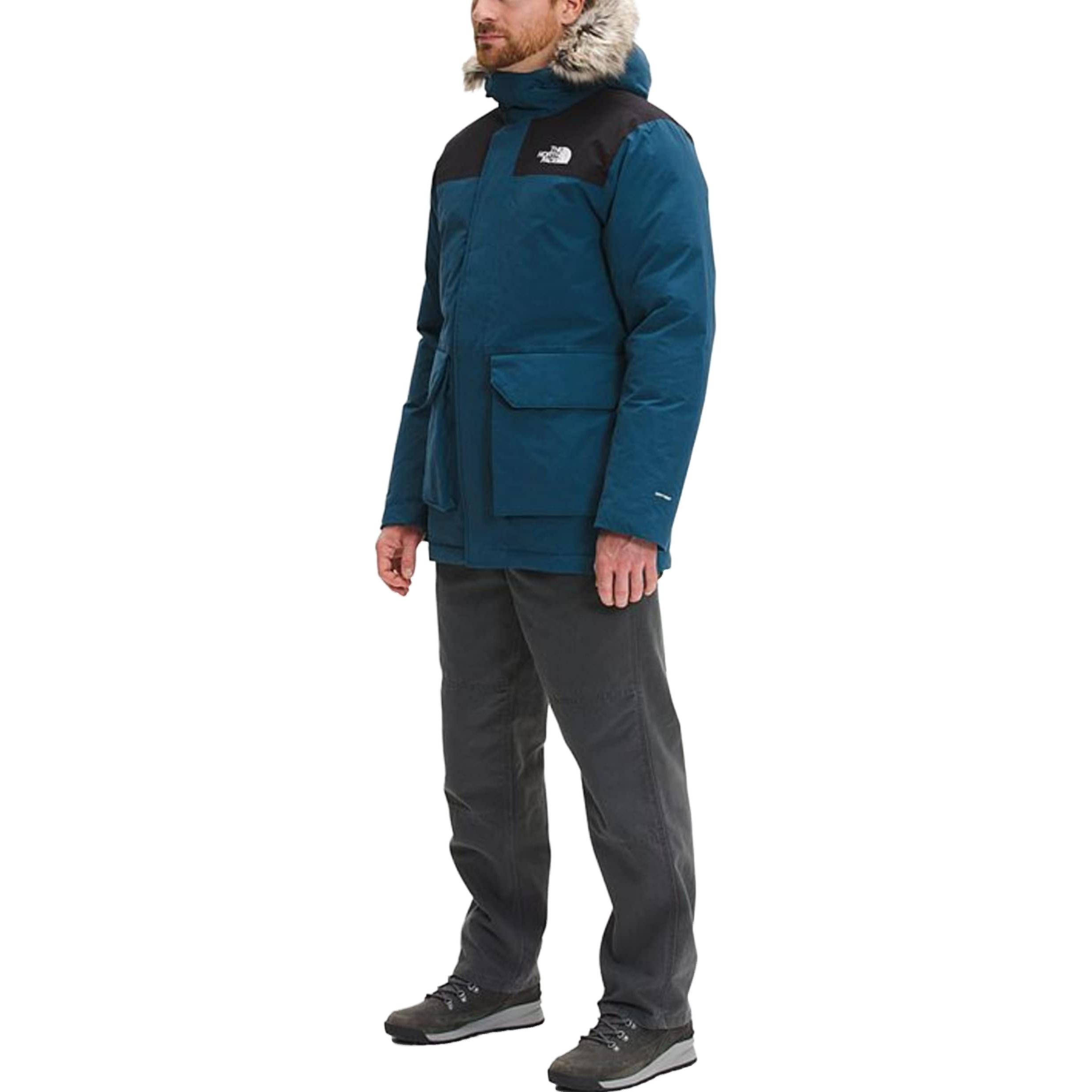 Lookbook THE NORTH FACE Jaket Parka Pria Logo Solid Cetak Biru NF0A7UWR-BH7