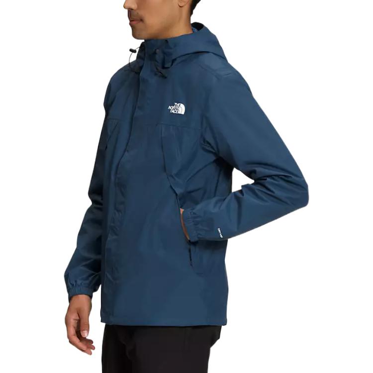 TNF Solid Logo Print Waterproof Hooded Jacket Dark Blue NF0A7QEY-HDC 圖 4
