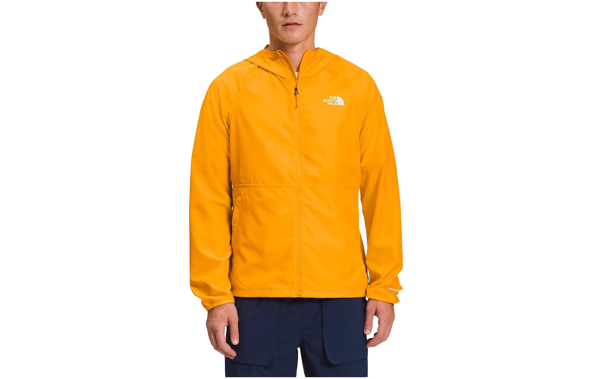 TNF Solid Logo Print Yellow Long-Sleeve Hoodie Jacket NF0A7ZWS-56P