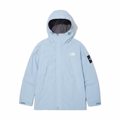 TNF Solid Logo Print Zip-Up Hoodie Jacket Unisex Blue NI2HN03M