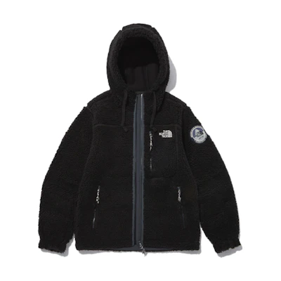 TNF Solid Logo Print Zip Hoodie Fleece Jacket Black () NJ4FN57B