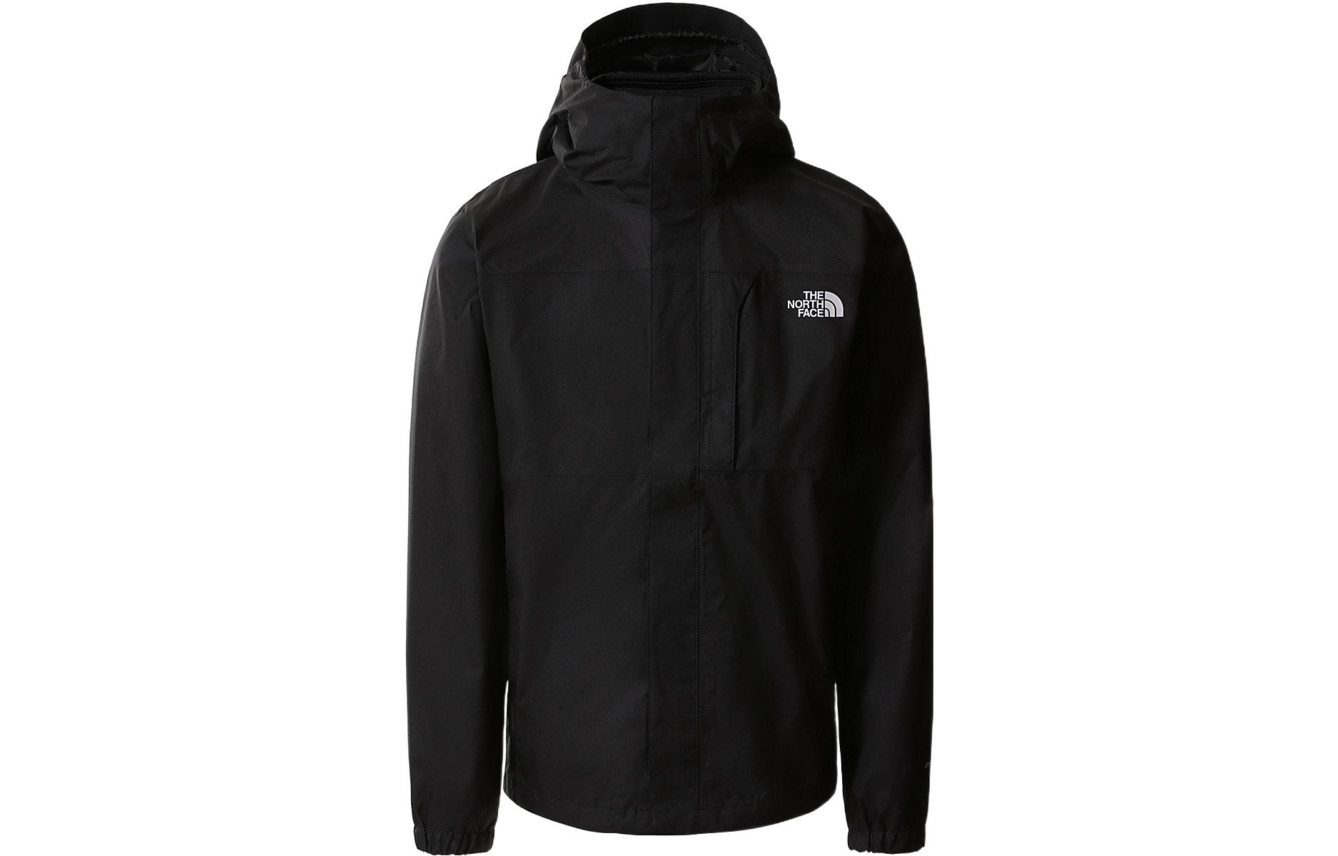 TNF Solid Logo Print Zip Hoodie Jacket - Black NFOA3YFH-JK3