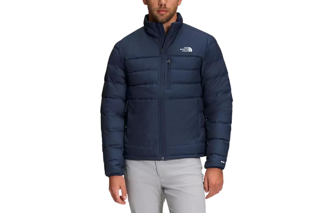 TNF Solid Logo Print Zip Long Sleeve Down Jacket NF0A4R29-8K2