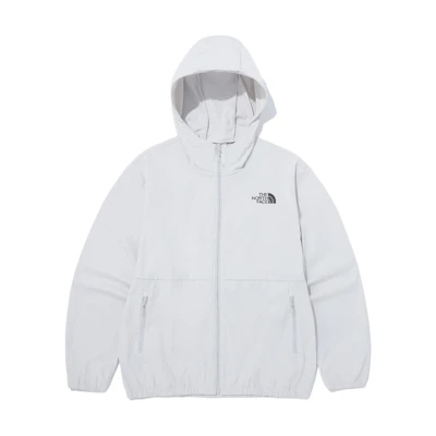 TNF Solid Logo Printed Zip-Up Hoodie Jacket Ice Grey NJ3BQ11L