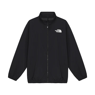 TNF Solid Logo Stand Collar Zip Jacket Unisex Black NI3BP60R