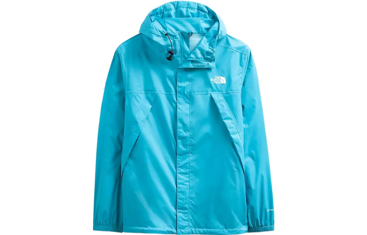 TNF Solid Logo Waterproof Hooded Jacket Blue Mens NF0A7QEY-3X5
