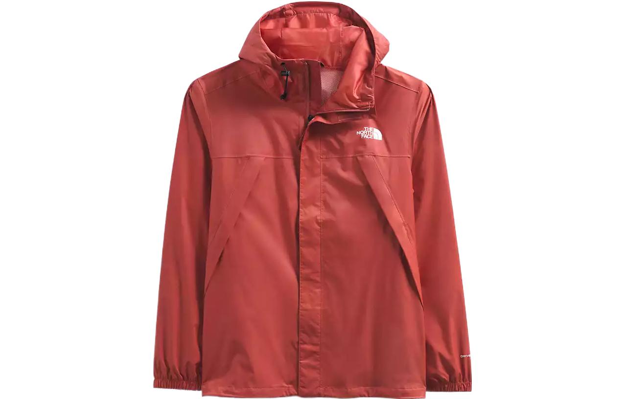 TNF Solid Logo Waterproof Hooded Jacket Deep Red NF0A7QEY-UBR