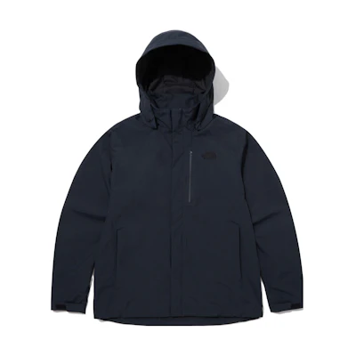 TNF Solid Logo Waterproof Windproof Hoodie Jacket Navy Blue NJ2HP52C