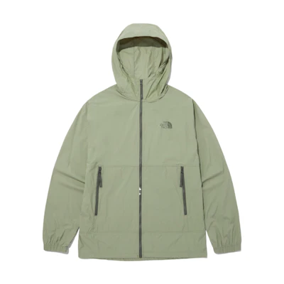 TNF Solid Logo Zip-Up Hoodie Jacket Green NJ3LP01C