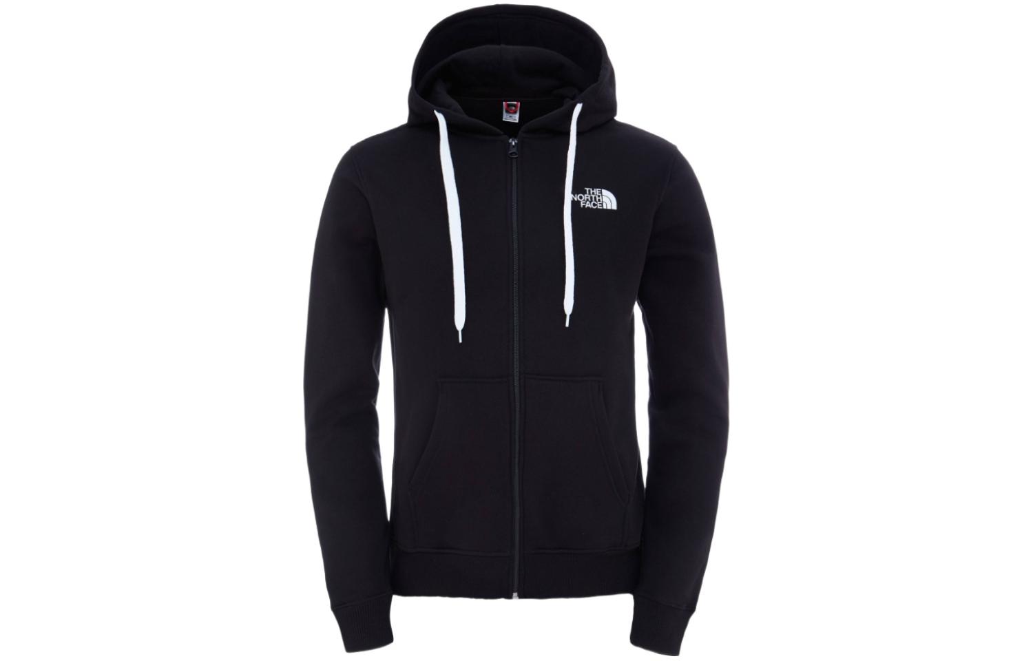 TNF Solid Logo Zip-Up Hoodie Jacket in Black NF00G46K-Y41