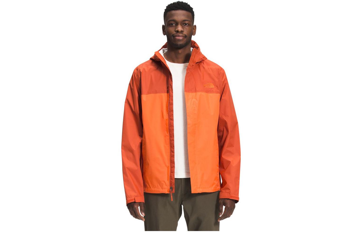 TNF Solid Orange Waterproof Windbreaker Outdoor Jacket nf0a2vd319n