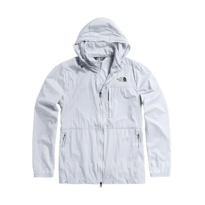 TNF Solid Outdoor Windbreaker Hooded Jacket - Gray NF0A3V4G-A0M