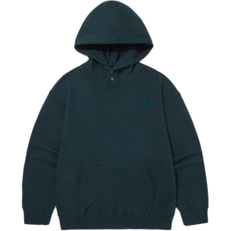 TNF Solid Pullover Hoodie Green Long Sleeve Sweater NM5PQ-55C