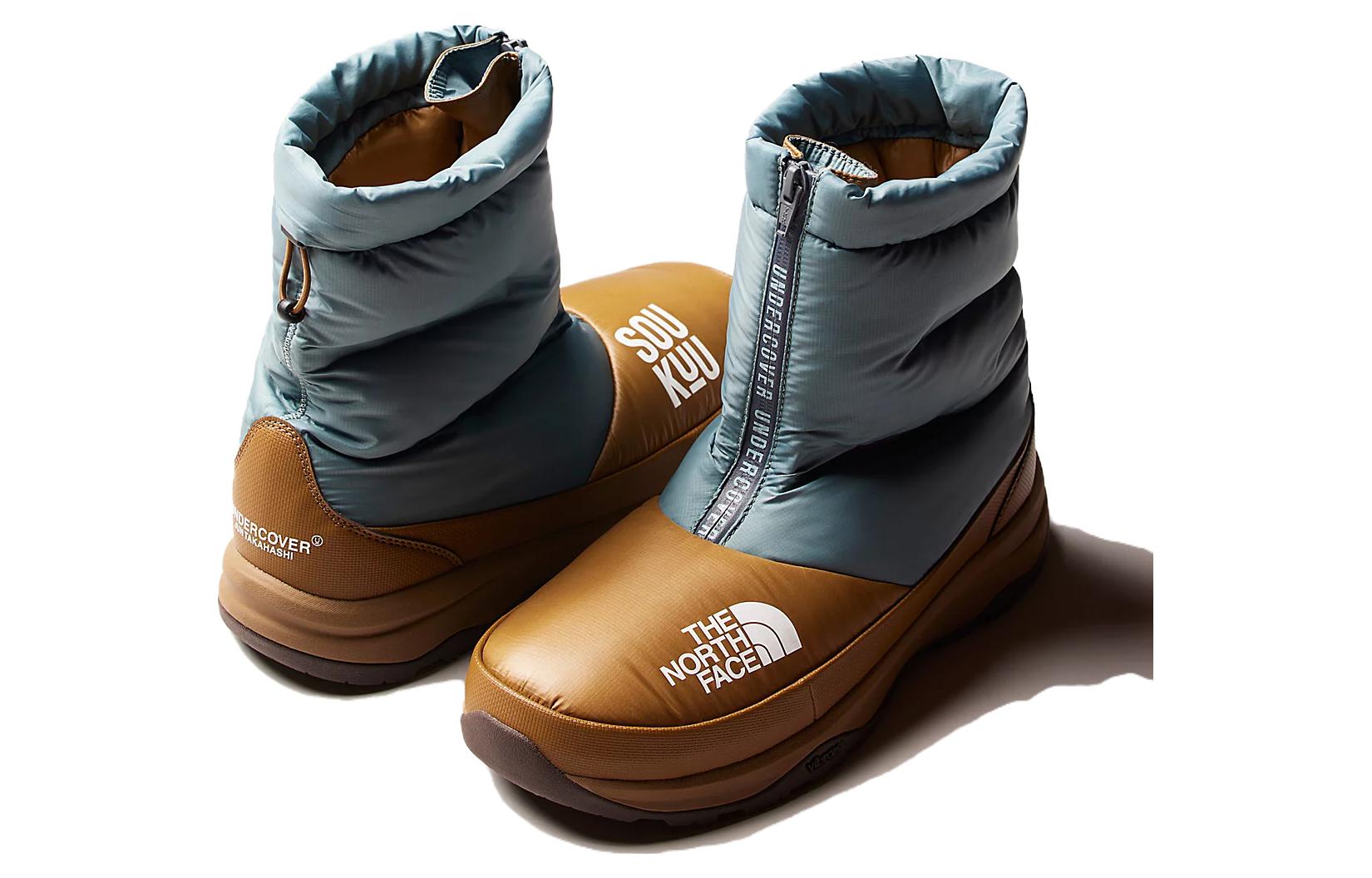 Shop The North Face Soukou Series 'Bota de Nieve Azul Marrón Alta y Cálida con Cremallera' 84SD-O41