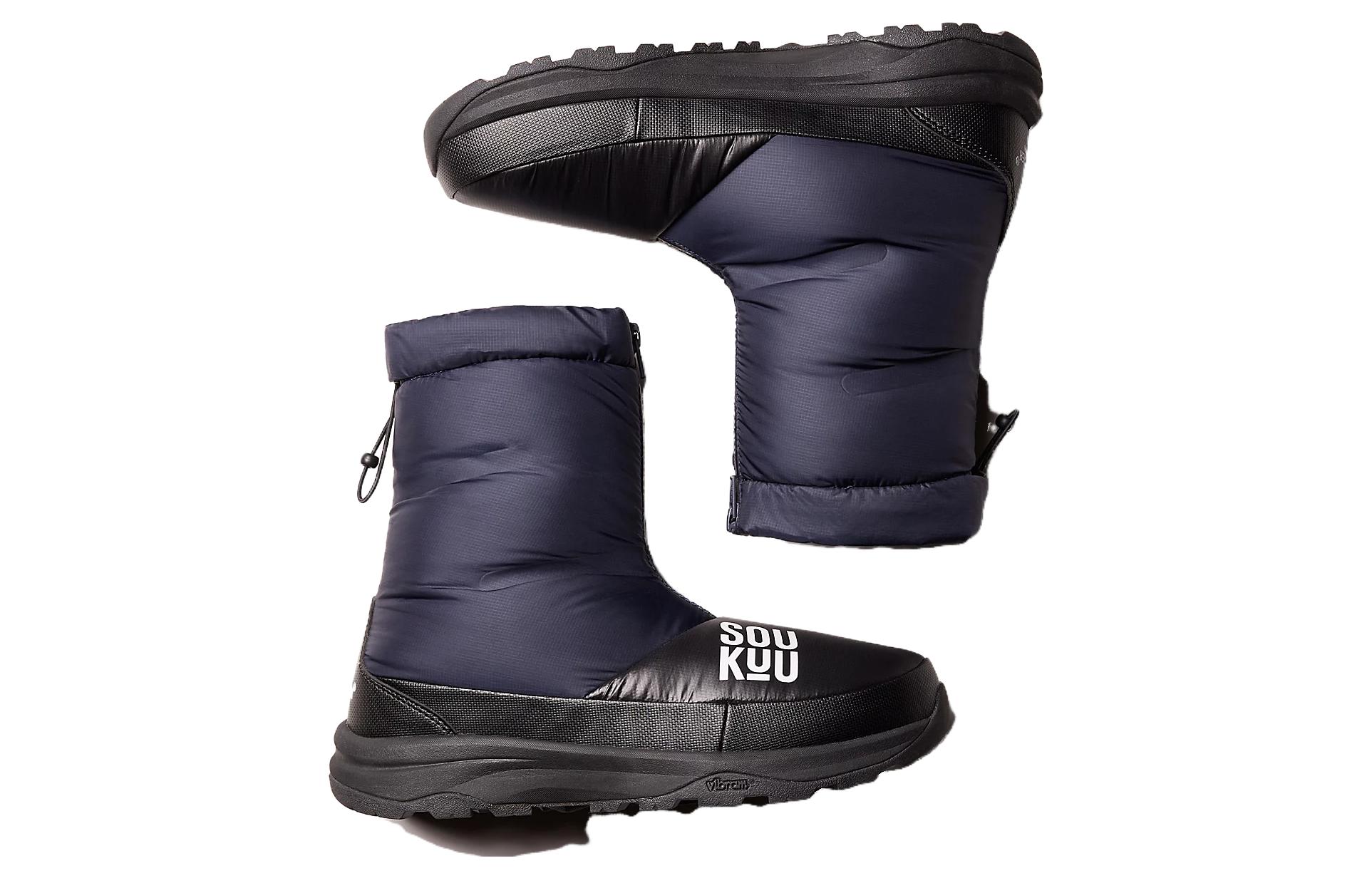 The North Face Soukuu Series 'Thermoball Zip-High' Snow Boots 'Black Blue' 圖 4