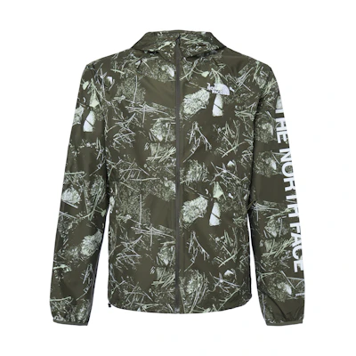 TNF Spliced Print Hoodie Jacket Grey Green NF0A82QQ-IPP