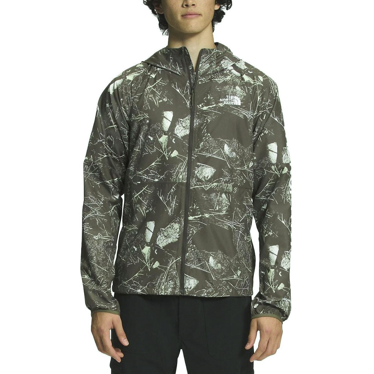 TNF Spliced Print Hoodie Jacket Grey Green NF0A82QQ-IPP 圖 4