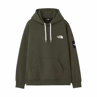 TNF Square Logo Hoodie Grey Brown Pullover Sweatshirt NT62338-NT