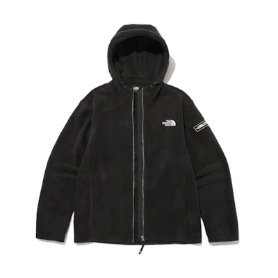 TNF SS22 Black Logo Print Zip-Up Hoodie Jacket NJ4FN51A