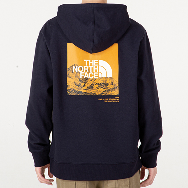 TNF SS22 Blue Knit Pullover Hoodie with Snow Mountain Logo Unisex NF0A5JZL-RG1 圖 5