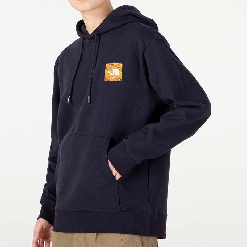 TNF SS22 Blue Knit Pullover Hoodie with Snow Mountain Logo Unisex NF0A5JZL-RG1 圖 6