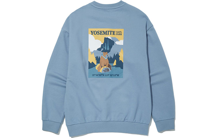 TNF SS22 Graphic Crewneck Sweatshirt Blue Unisex NM5MN01D