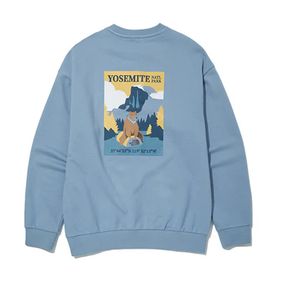 TNF SS22 Graphic Crewneck Sweatshirt Blue Unisex NM5MN01D