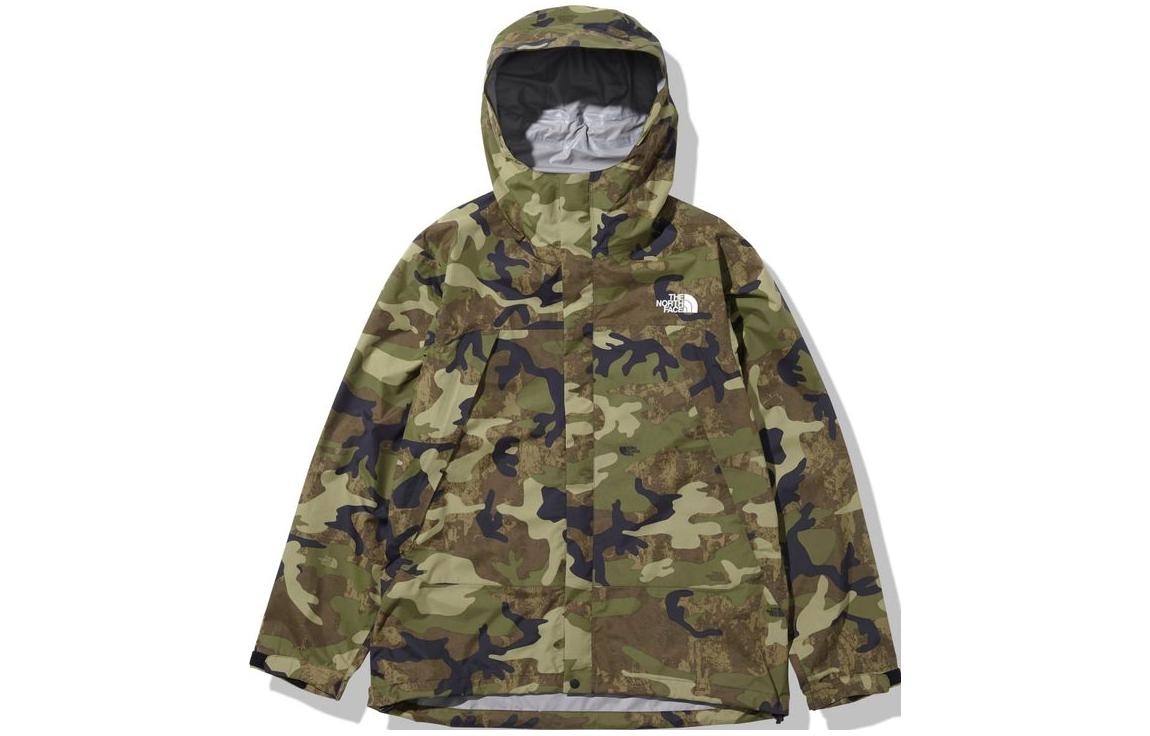 TNF SS22 Green Camouflage Waterproof Outdoor Jacket NP61535-TF