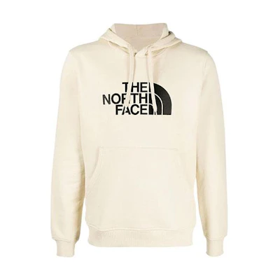 TNF SS22 Men’s Beige Large Logo Drawstring Pullover Hoodie NF00A0TE3X41