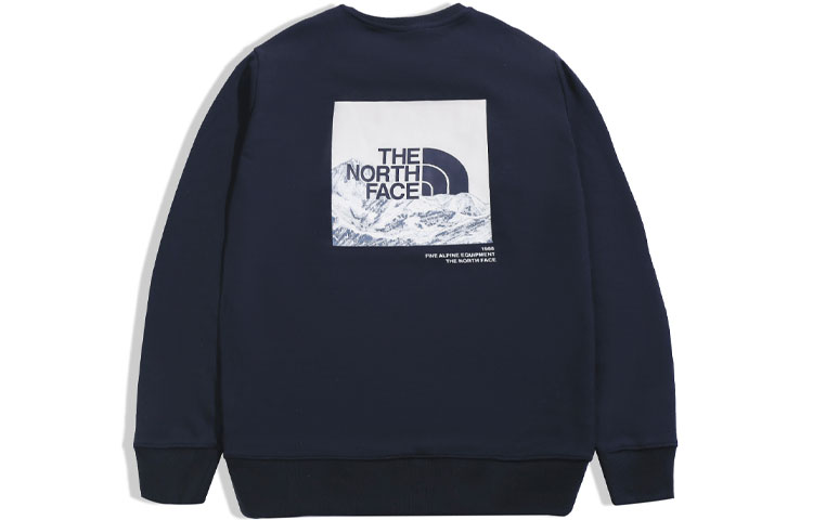 TNF SS22 Mountain Logo Knit Crewneck Sweatshirt Navy Unisex NF0A5K1D-RG1