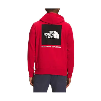 TNF SS22 Red Box NSE Logo Hoodie Pullover with Drawstring NF0A7UNS-KZ3