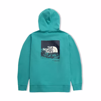 TNF SS22 Snow Mountain Logo Green Pullover Hoodie Unisex NF0A5JZL-ZCV