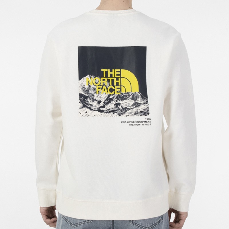 Shop The North Face SS22 雪山Logo織紋套頭衛衣 男女款 白色 NF0A5K1D-N3N