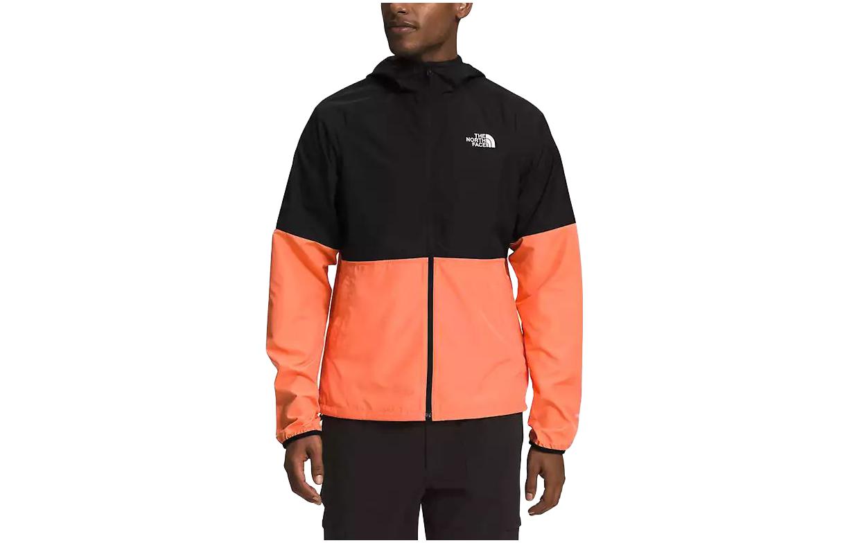 TNF SS23 Black Orange Colorblock Hooded Jacket NF0A7ZWS-UK1